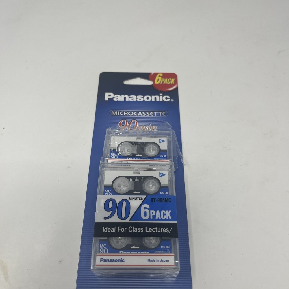 Panasonic RT-906MC Microcassette 5-Pack. 90min capacity for each tape
